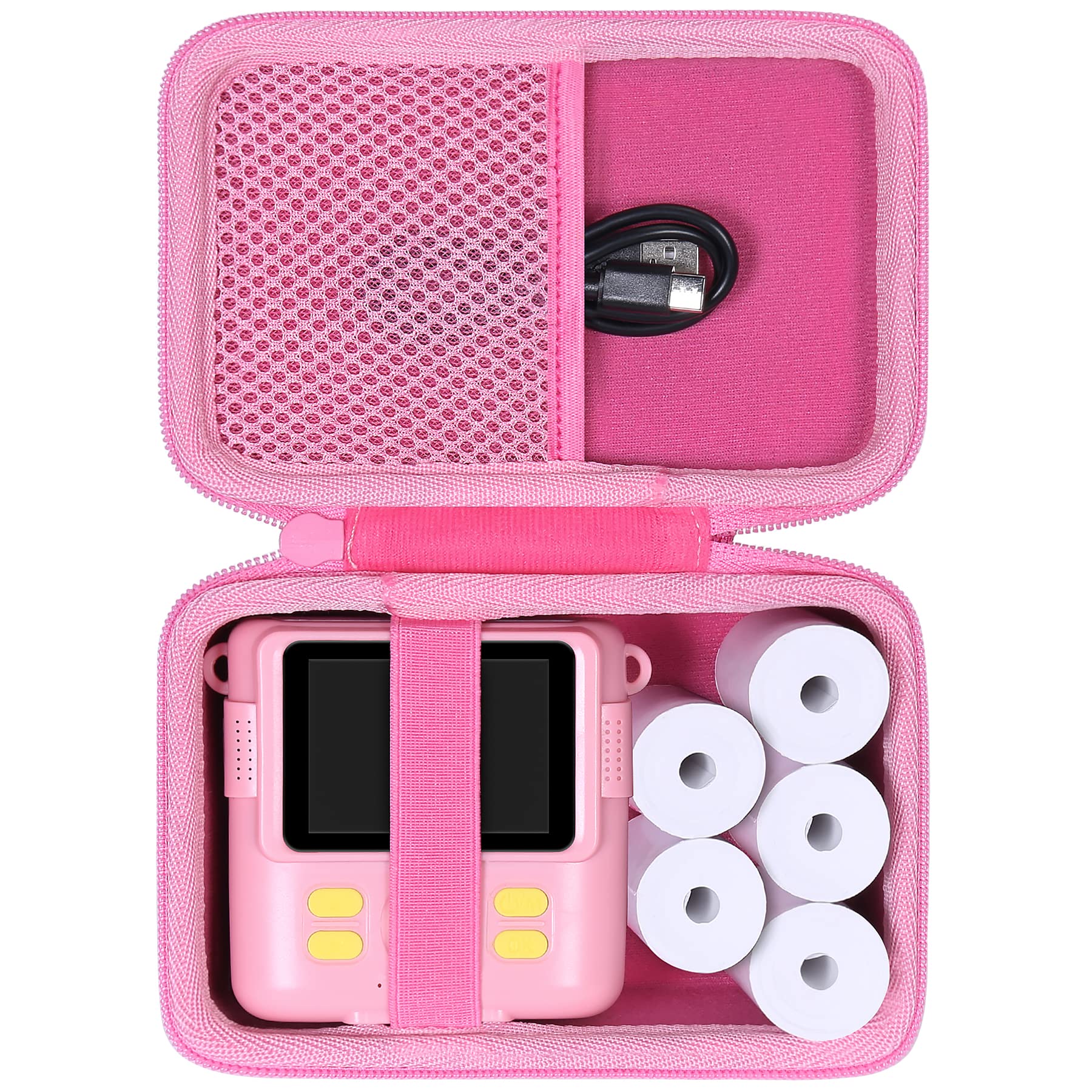Aenllosi Hard Storage Case for OPERHOO/YORKOO/Gofunly/CHRERNA/AORILE Kids Instant Print Camera, Childs Camera Photo Paper & Color Pen Organizer, Pink (Case Only)