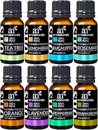ArtNaturals Therapeutic-Grade Aromatherapy Essential Oil Set &ndash; (8 x 10ml) - 100% Pure of the Highest Quality Oils &ndash; Peppermint, Tea Tree, Lavender, Eucalyptus