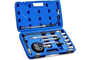 YSSNIUTOOL LCD Digital Compression Tester for Automobile, 250PSI Digital Compression Tester, Adapter kit for Automotive Engine Compression Tester, Engine Cylinder Compression Tester kit (Digital)