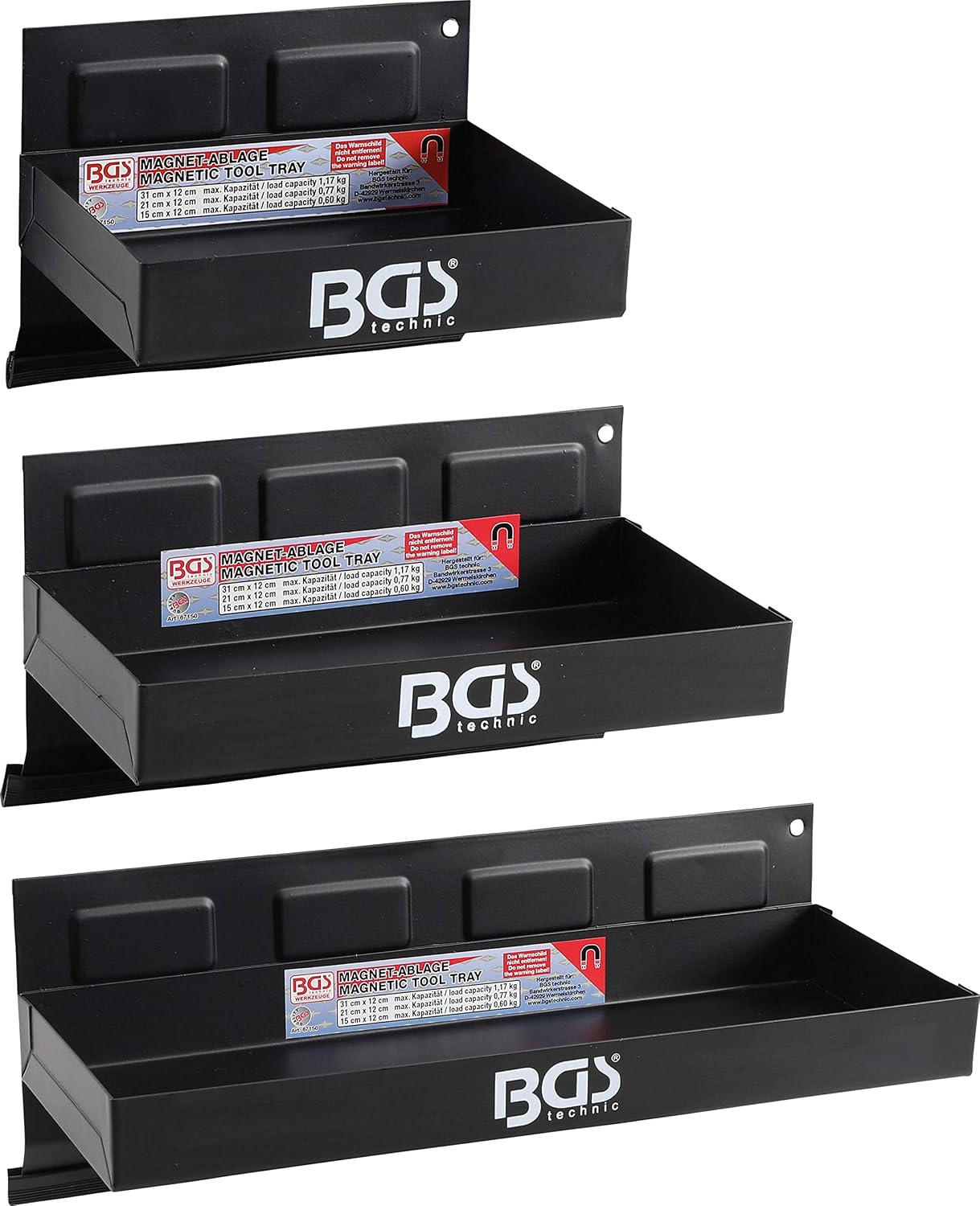 BGS 67150 | Magnetic Shell Set | 150 / 210 / 310 mm | 3 pcs.