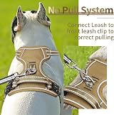 HEELE Dog Harness Small Medium No Pull Padded Reflective Vest with Handle Brown view 5
