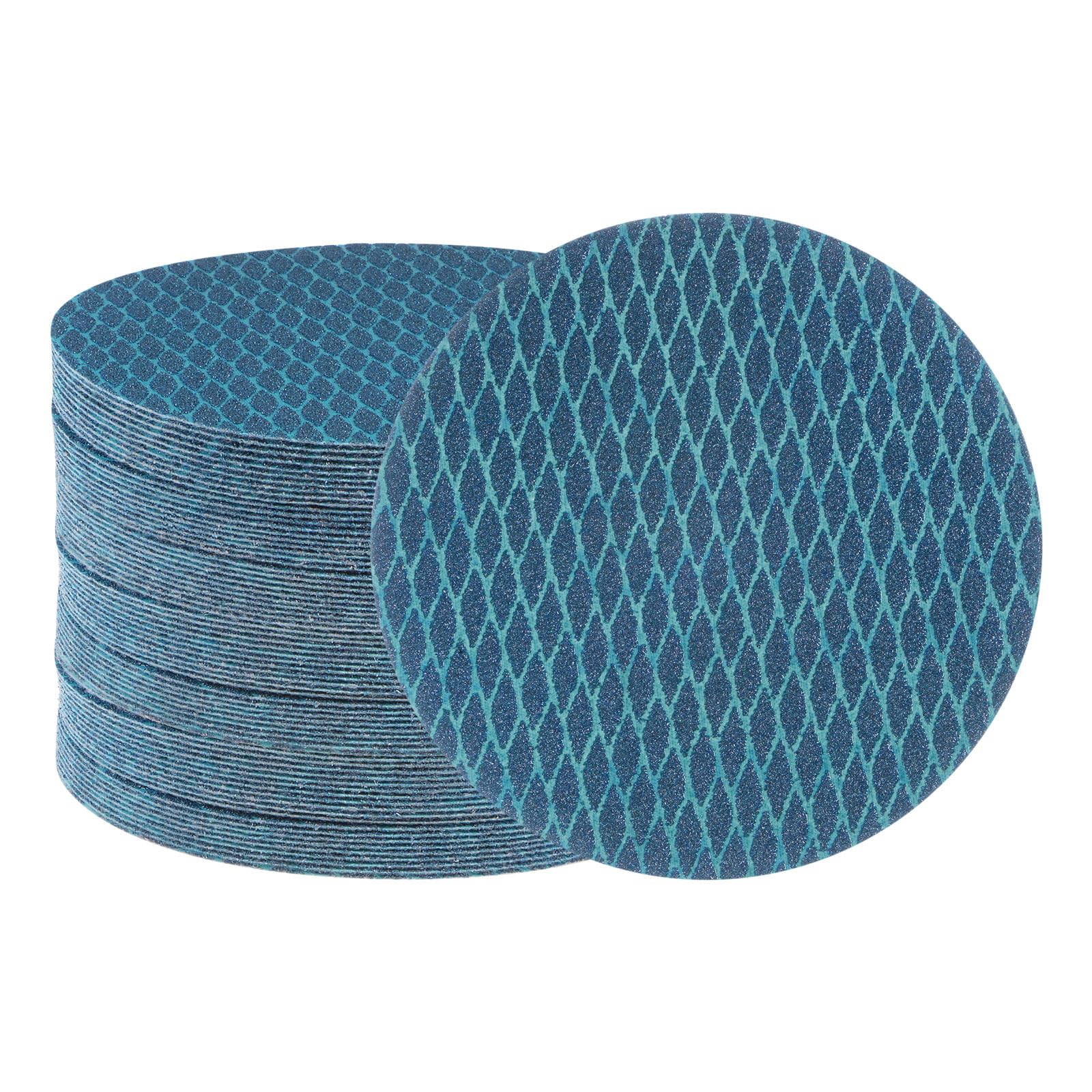 uxcell 70pcs Diamond Shape Sanding Discs 6 Inch 60 Grit Hook and Loop Woodworking Automotive Finishing Discs Sandpaper Pads for Random Disc Sander Orbital Sander