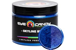 Eye Candy Premium Mica Powder Pigment “Skyline Blue” (50g) Multipurpose DIY Arts and Crafts Additive | Woodworking, Epoxy, Resin, Bath Bombs, Paint, Soap, Nail Polish, Lip Balm (Skyline Blue, 50G)