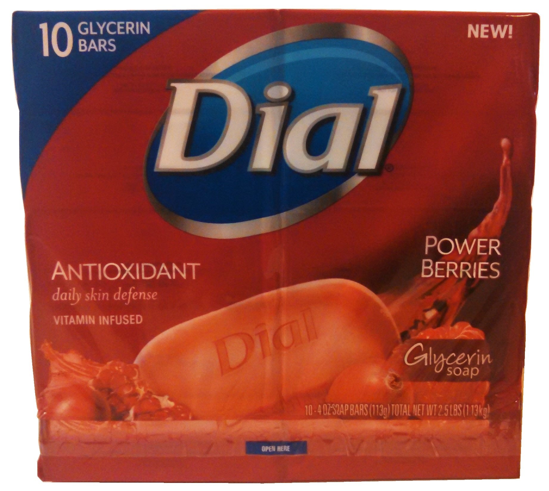 Dial Skin Care Bar Soap, Cranberry and Antioxidant, 4
