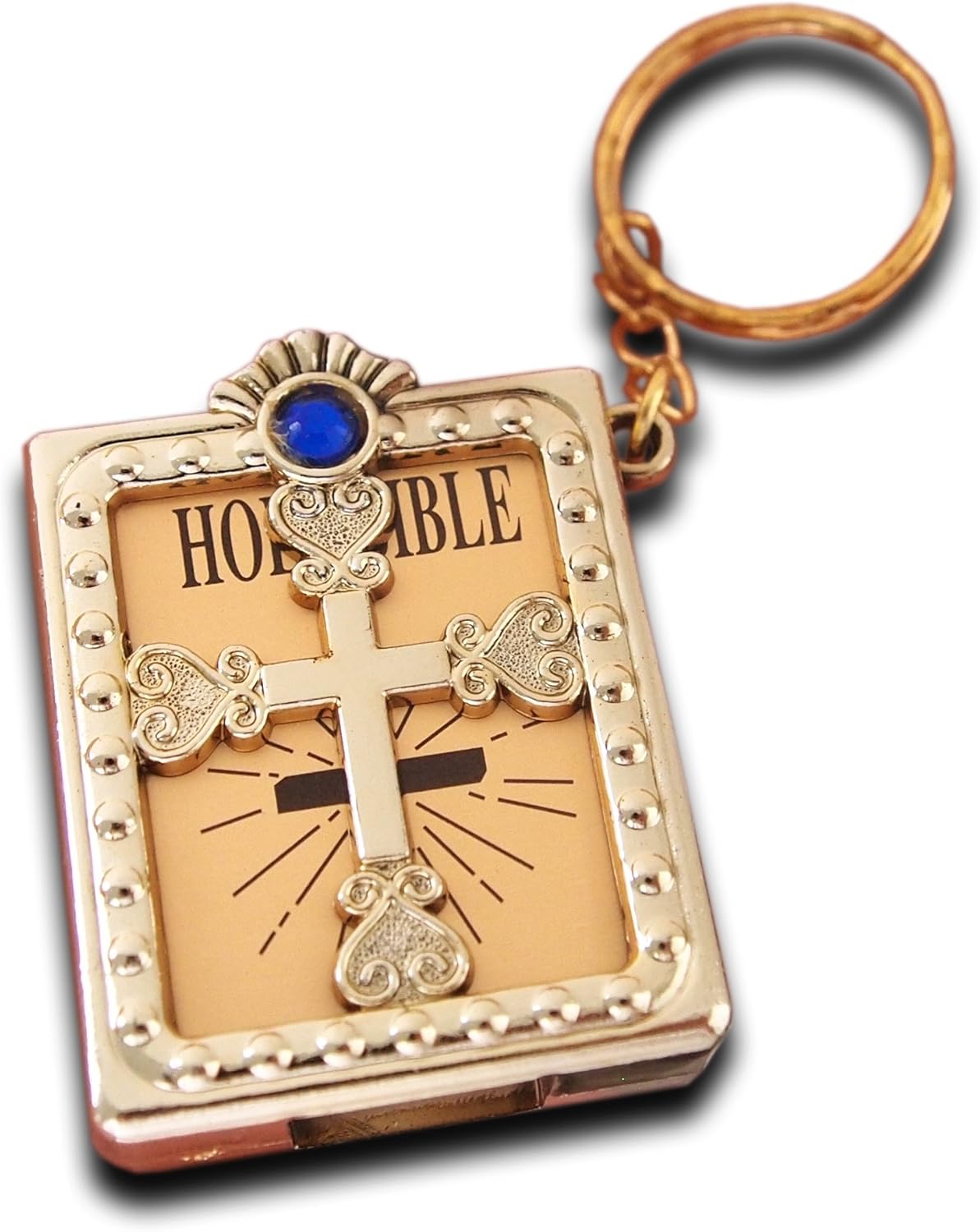 AtlantisForYou Mini Religious Holy Bible Book Keychain Christian Jesus