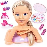Bayer - Lisa Top Model Hairdressing Head - Head Doll, Cosmetics, Make-up, Hair Accessories - Blond Hair - 10” - Age 3+ - 9002