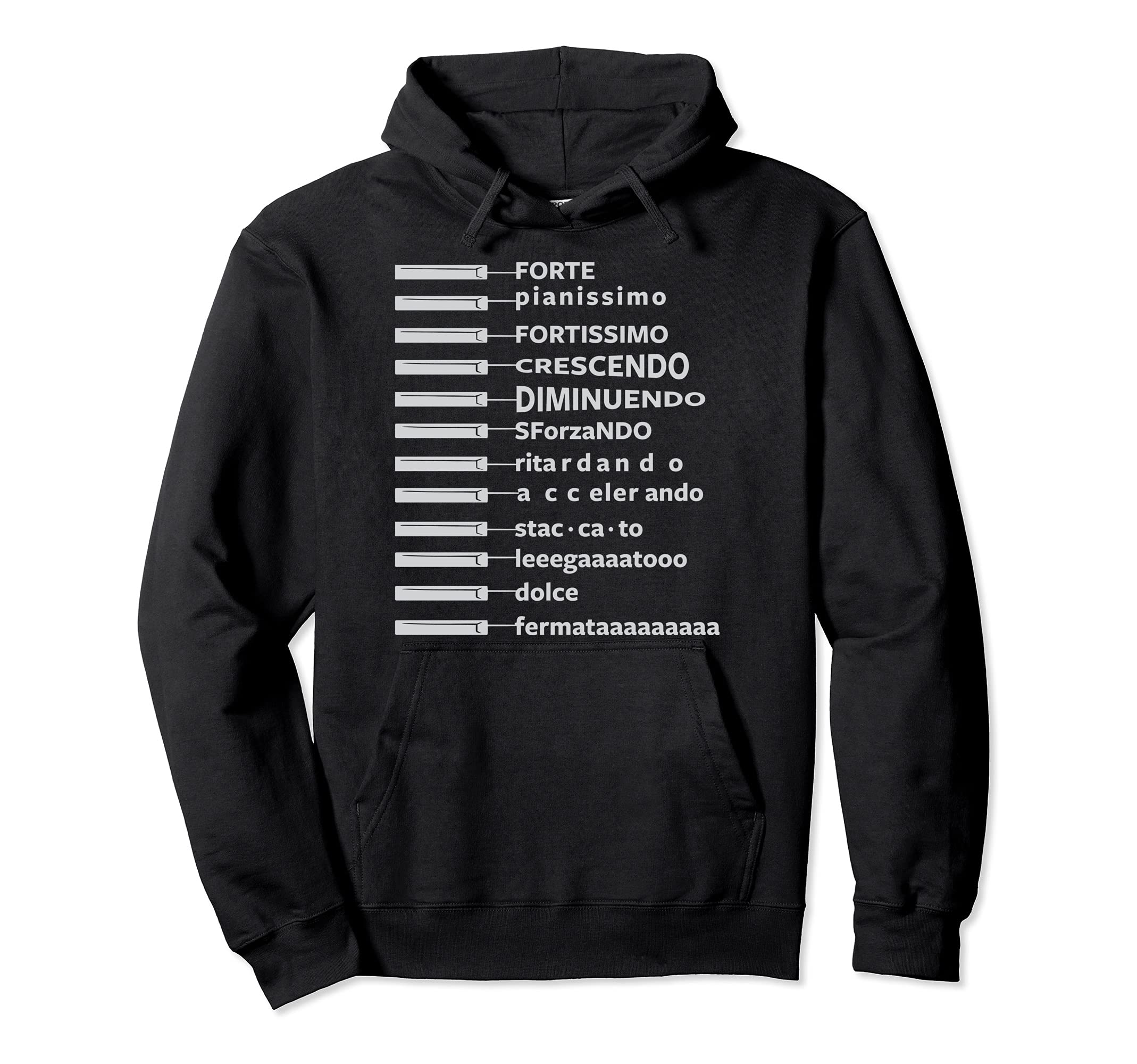 Music Dynamics Theory Musicians Funny Piano Forte Pullover Hoodie