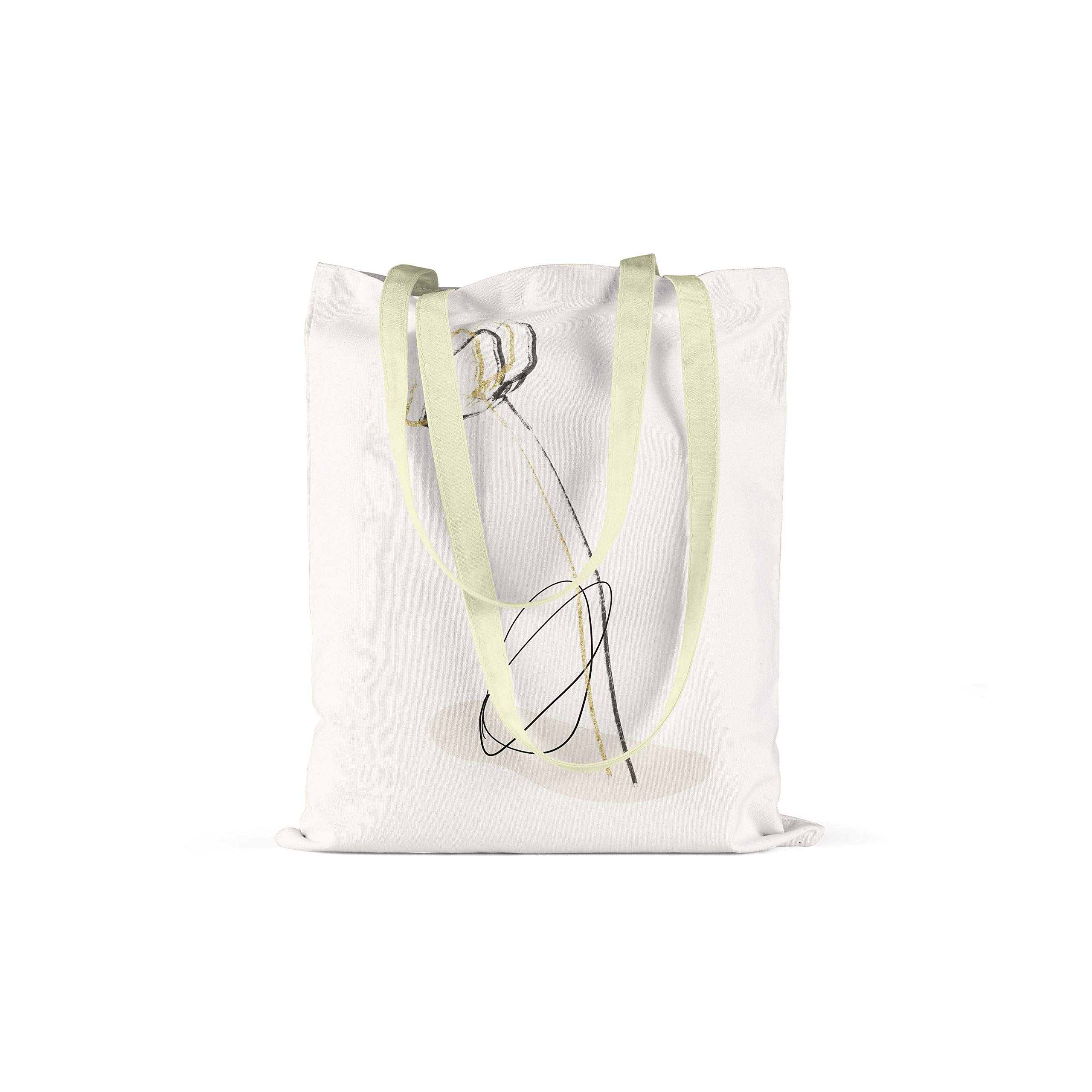 Bonamaison Printed Tote Bag, Reusable Grocery Bag, Shopping Bag, Machine Washable, Foldable, Canvas Cloth Bag with Handles, Size: 34x40 Cm