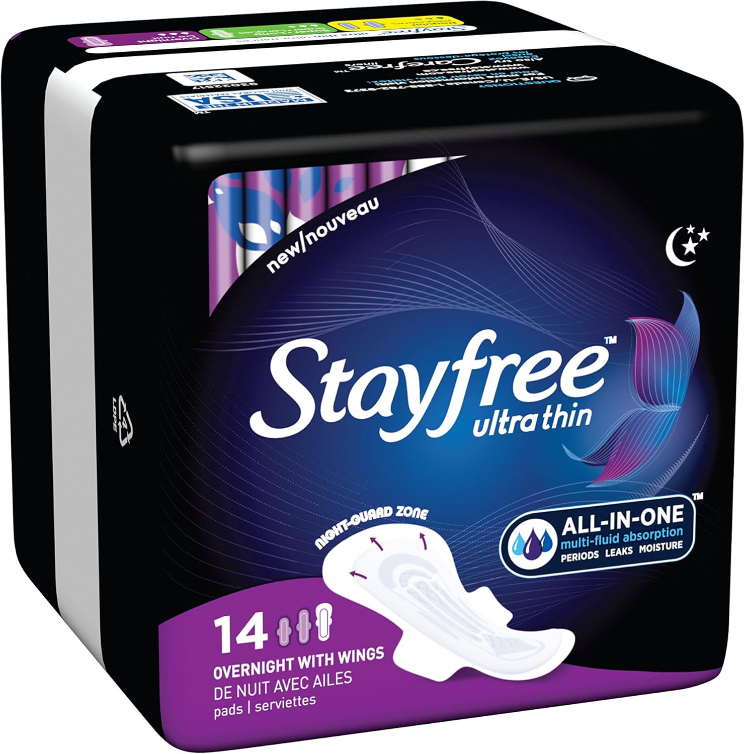 Stayfree Ultra Thin Overnight Pads with Wings 14 Ct (Pack