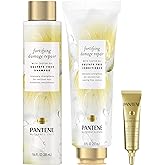 Pantene Sulfate Free Shampoo &amp; Conditioner Set with Castor Oil+ Hair Mask Treatment, Nutrient Blends Fortifying Damage Repair