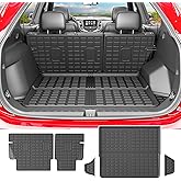 powoq Cargo Mat Compatible with 2018-2024 Chevrolet Equinox GMC Terrain Trunk Mat Backrest Trunk Liner TPE Cargo Liner Replacement for 2018-2024 Chevy Equinox GMC Terrain Accessories