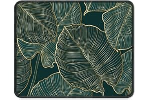 BOSOBO Mouse Pad, Square Anti-Slip Rubber Gaming Mousepad, Premium-Textured & Waterproof Mouse Mat with Stitched Edge, Cute O