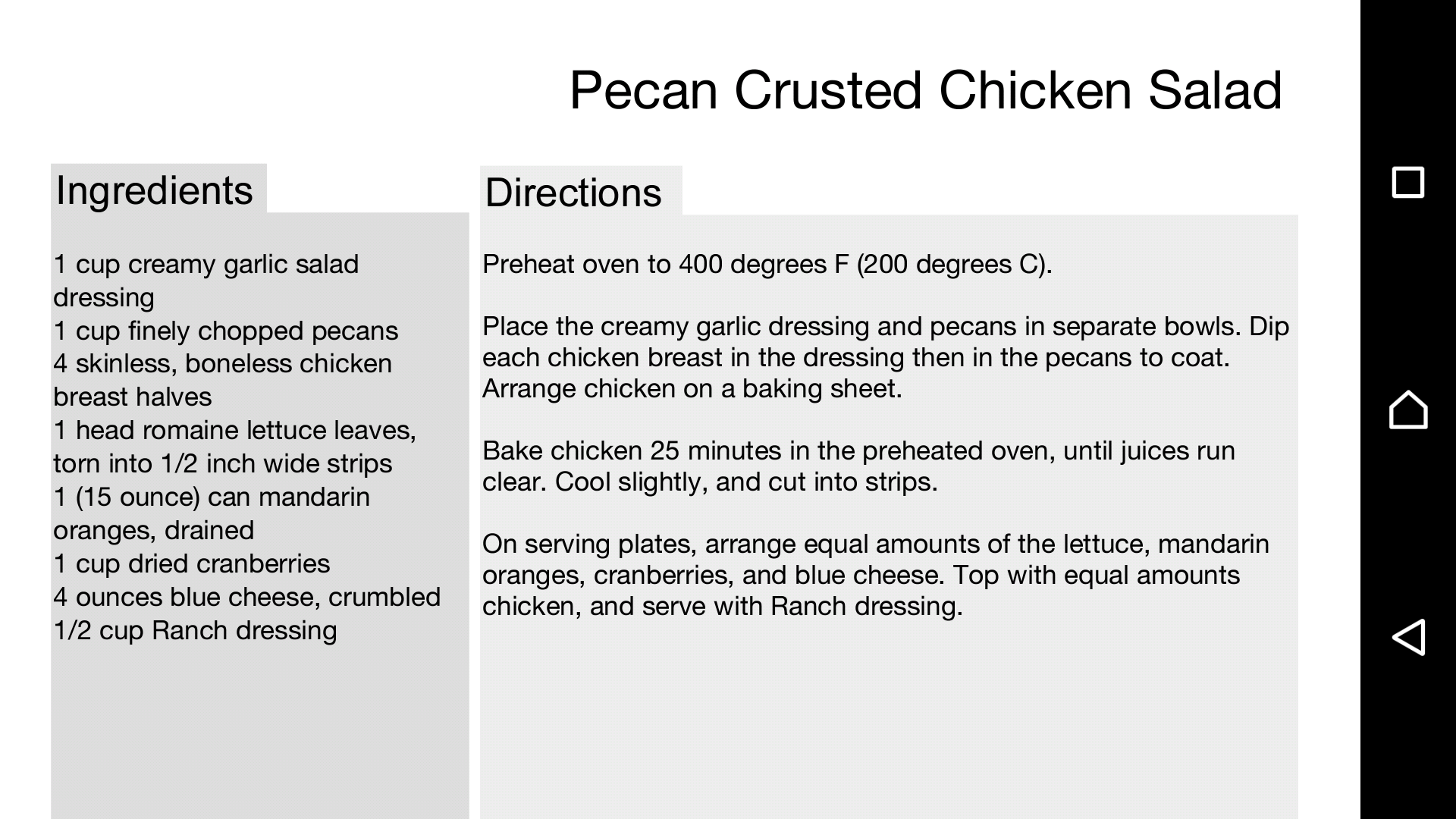Pecan Recipes