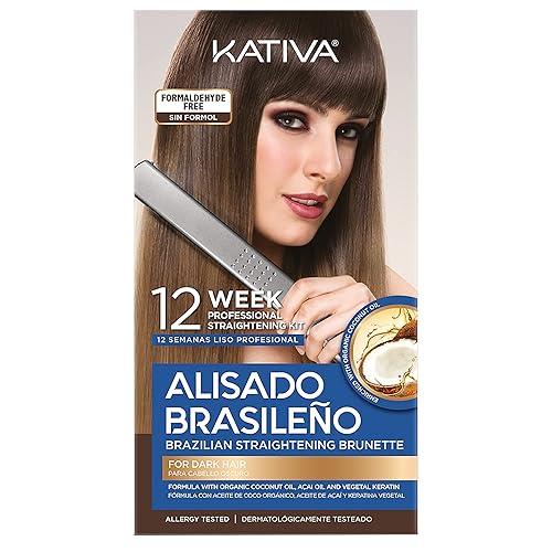 Kativa Brazilian Straightening Brunette Kit, 12 Weeks of Home Use