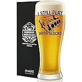Onebttl Mechanic Gifts for Men, Gifts for Mechanics,15oz Beer Glass, Gift for Mechanic Man on Christmas, Father's Day, Birthday, Blocks
