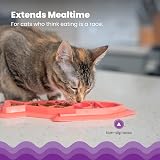 Catstages Fishie Fun Feed Mat Slow Feeder Cat Bowl Pink view 4