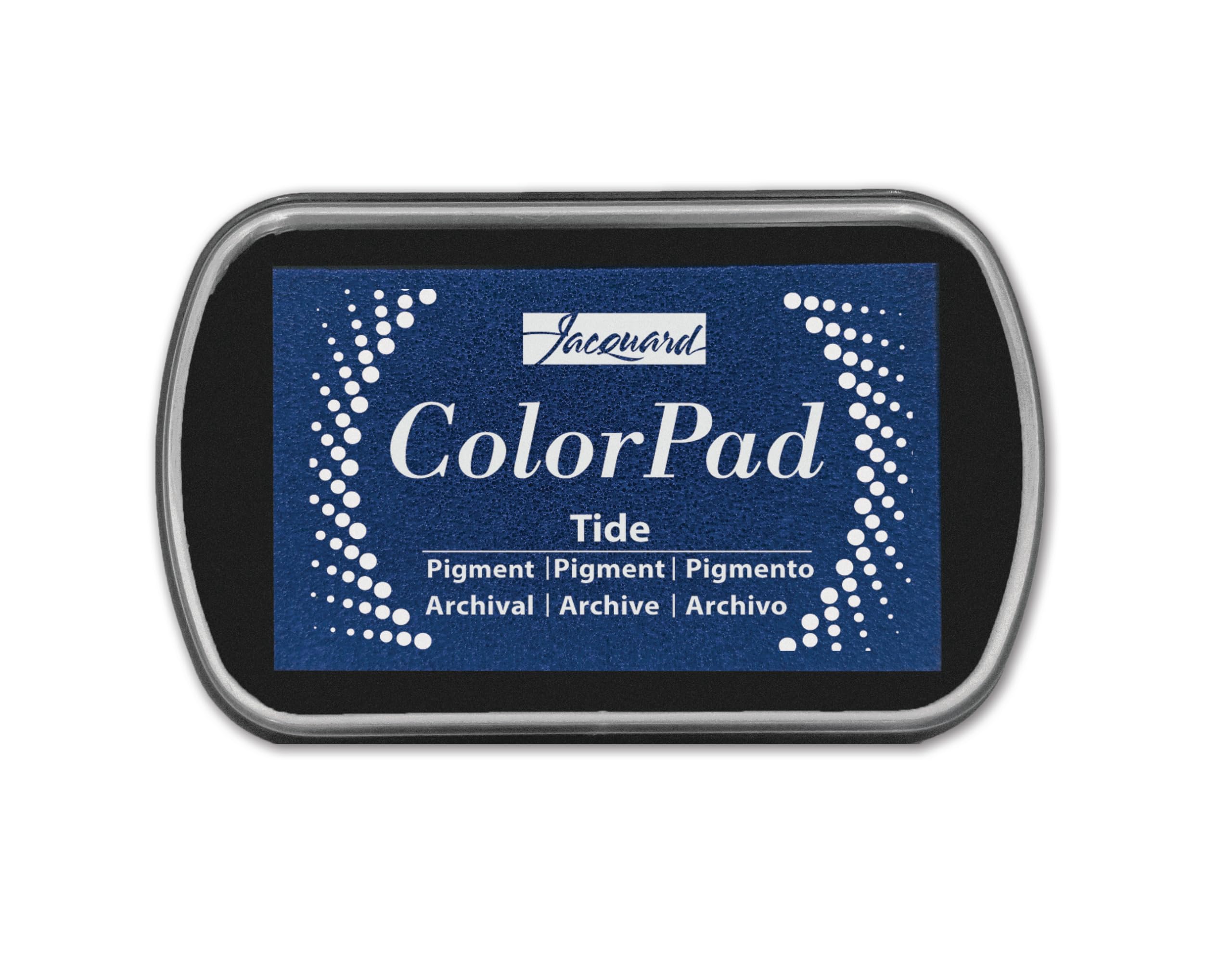 Jacquard ColorPad Tide Blue JCP2003 Slow Drying Pigment Ink Pad for Fabric Stamping, Paper Crafts and Wood Block Printing, Archival Quality