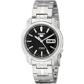 Seiko Men's SNKK71 Seiko 5 Automatic Stainless Steel Watch with Black Dial