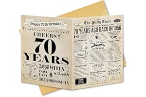 70th Birthday Card, 70th Birthday Decorations for Women Men, Funny Gifts for Mom Dad, Back in 1956
