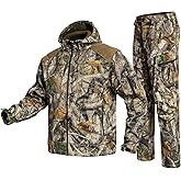 Quiet Hunting Suit Camouflage Softshell Clothes Clothing Gear Hoodie Jacket Pants For Men