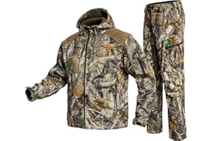 VOTAGOO Quiet Hunting Suit Camouflage Softshell Clothes Clothing Gear Hoodie Jacket Pants For Men