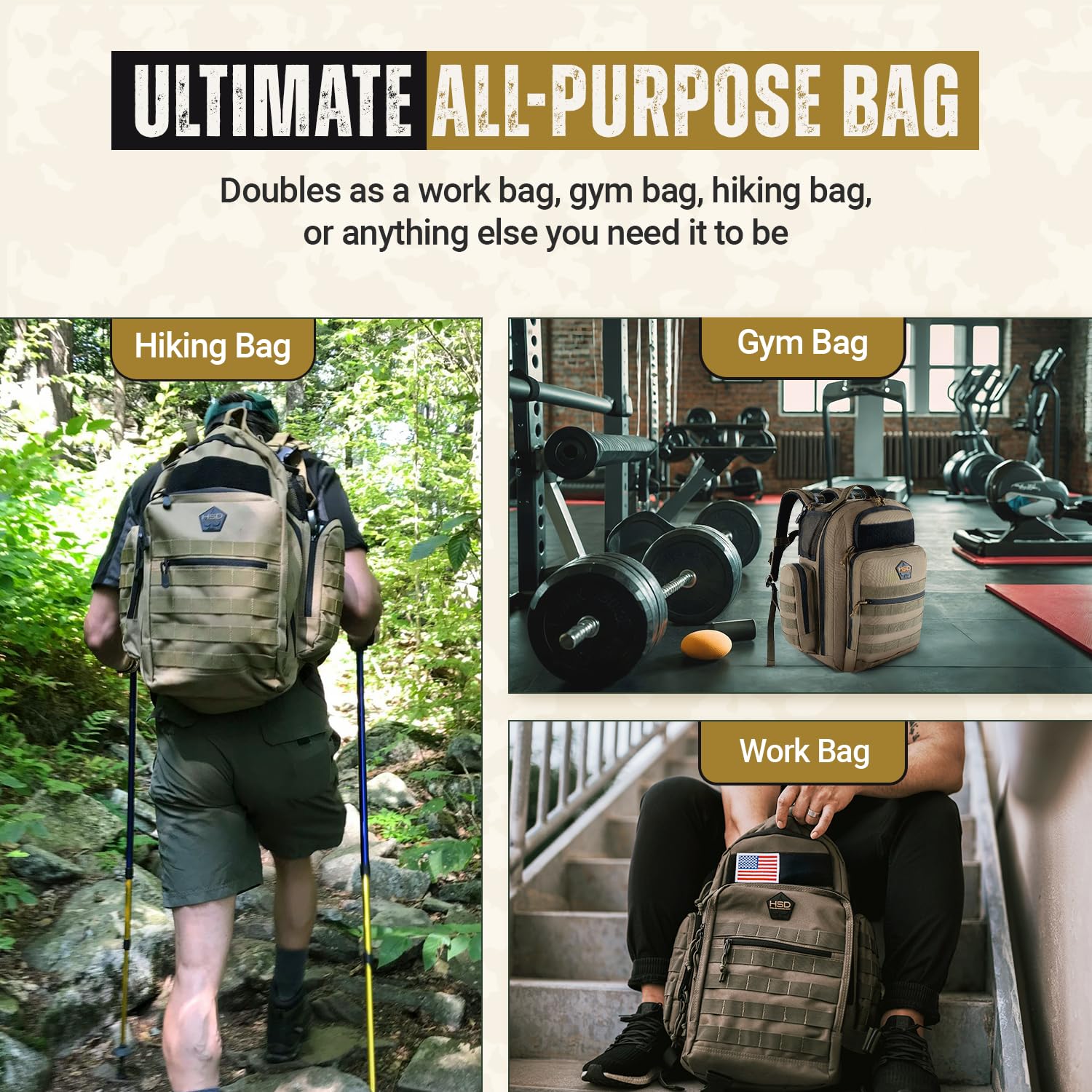 HighSpeedDaddy - Baby Diaper Backpack, Military-Grade, Waterproof, Compact Baby Travel Bag w/Stroller Straps & Tablet Sleeve