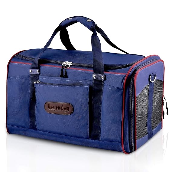 Legendog Faltbar Airline Genehmigt Transportbox für Katzen mit Matte| Katzenbox Transportbox | Leichte Reisetasche Tasche | f