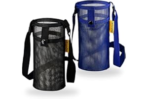 MZTUE Water Bottle Holder with Strap, Premium Water Bottle Carrier with Strap Easy Clean, Light Water Bottle Carrier Bag, Water Bottle Holder with Pocket for Hiking, Walking, Travel