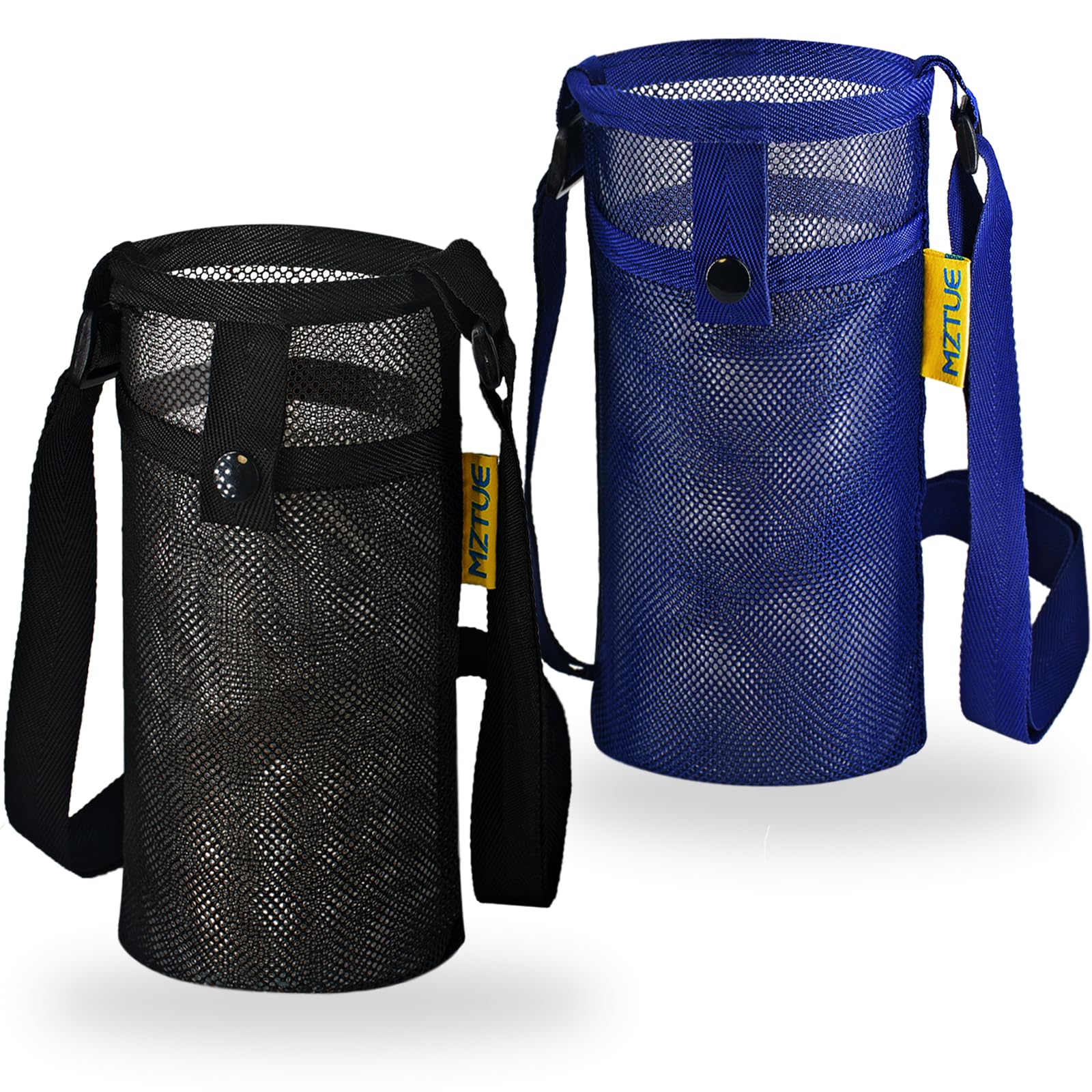 Photo 1 of MZTUE 2-Pcs Water Bottle Holder with Strap, Premium Easy Clean, Light Water Bottle Carrier Bag with Pocket for Hiking, Walking, Travel