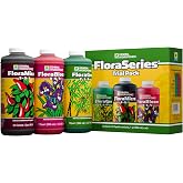 General Hydroponics FloraSeries Hydroponic Nutrient Fertilizer System Trial Pack with FloraMicro, FloraBloom and FloraGro, 1 qt.