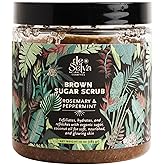 DE SELVA Exfoliating Sugar Scrub with Rosemary & Peppermint – Organic Brown Sugar Body Scrub for Smooth, Hydrated Skin – Deeply Moisturizing & Invigorating – Vegan, Cruelty-Free, 10 oz