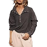 Gacaky Women's Cropped Workout Tops Ribbed Long Sleeves Henley Tee Shirt Dance Clothes Athletic Sports Shirts for Women