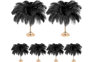 Yuxung 80 Pcs Large Natural Ostrich Feathers Plumes 14-16 Inch Bulk for DIY Crafts Wedding Party Centerpiece Vase