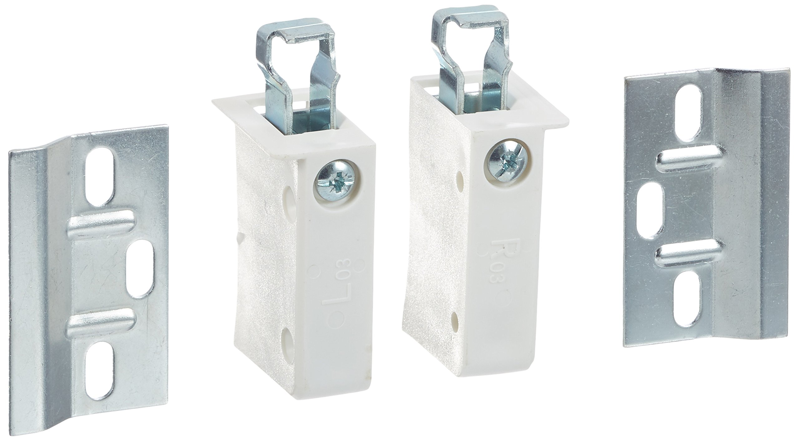 Merriway BH06005 Kitchen Wall Cabinet Cupboard Hanging Set, Silver
