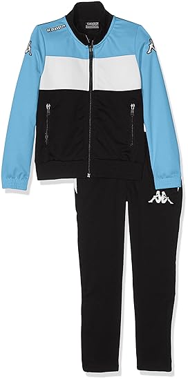 Kappa Unisex-Erwachsene Manarola Trainingsanzug, Mehrfarbig (schwarz/blau/weiß), XXS