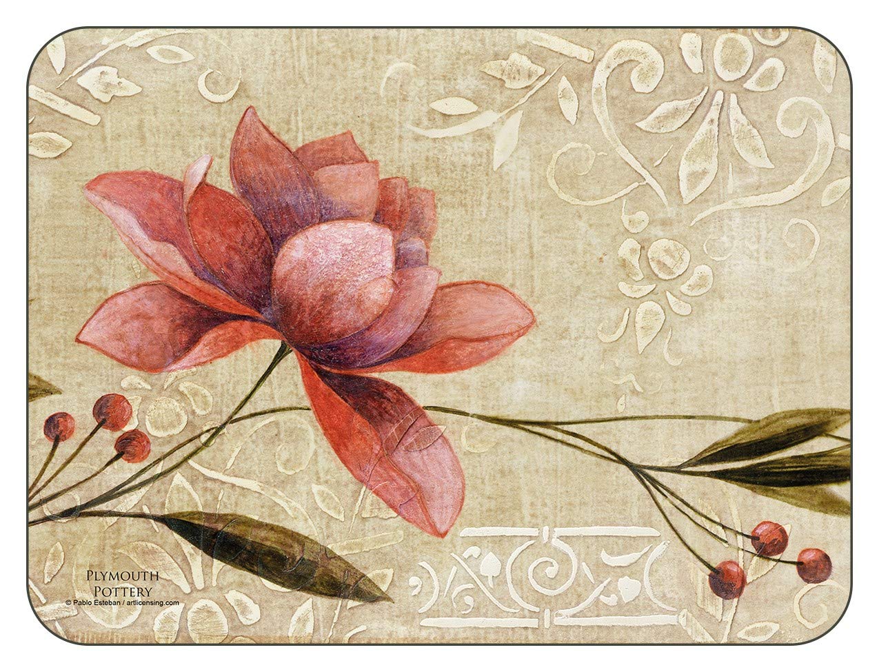 Plymouth Pottery - Antique Bloom Placemats - Set of 6
