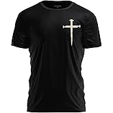 TeeUnion Christian Shirts for Men – Religious Jesus Shirt with Cross Graphic