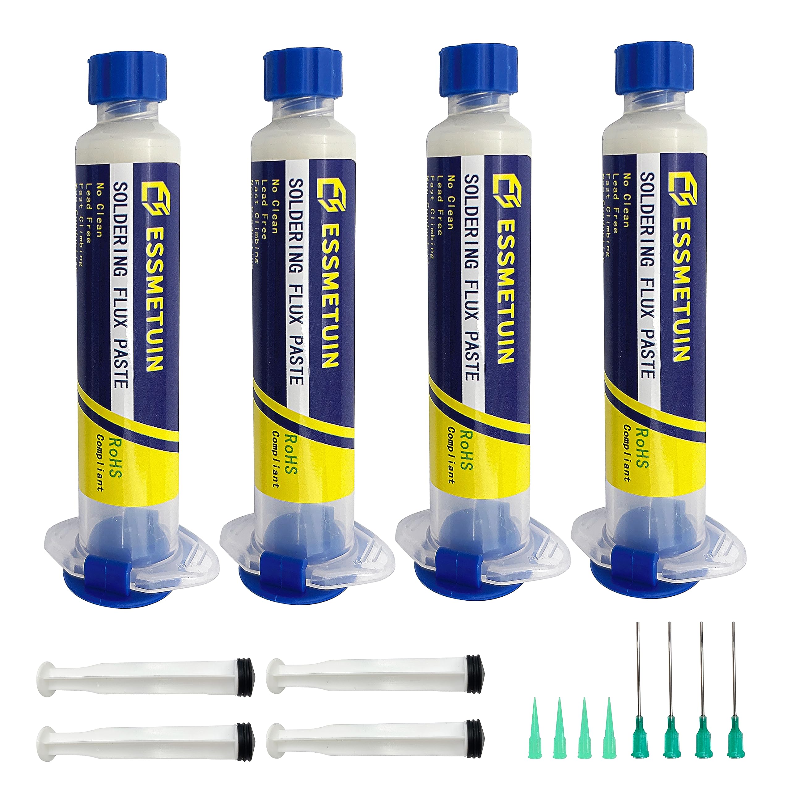Photo 1 of Essmetuin No Clean Soldering Flux Paste(4Pack), Solder Flux For Electronics Soldering, Tin soldering, Lead-Free Rosin Soldering Flux For Circuit Boards and Copper Electrical Wire