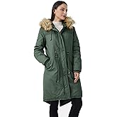 WenVen Women's Winter Long Hooded Sherpa Lined Parka Jacket Warm Coat