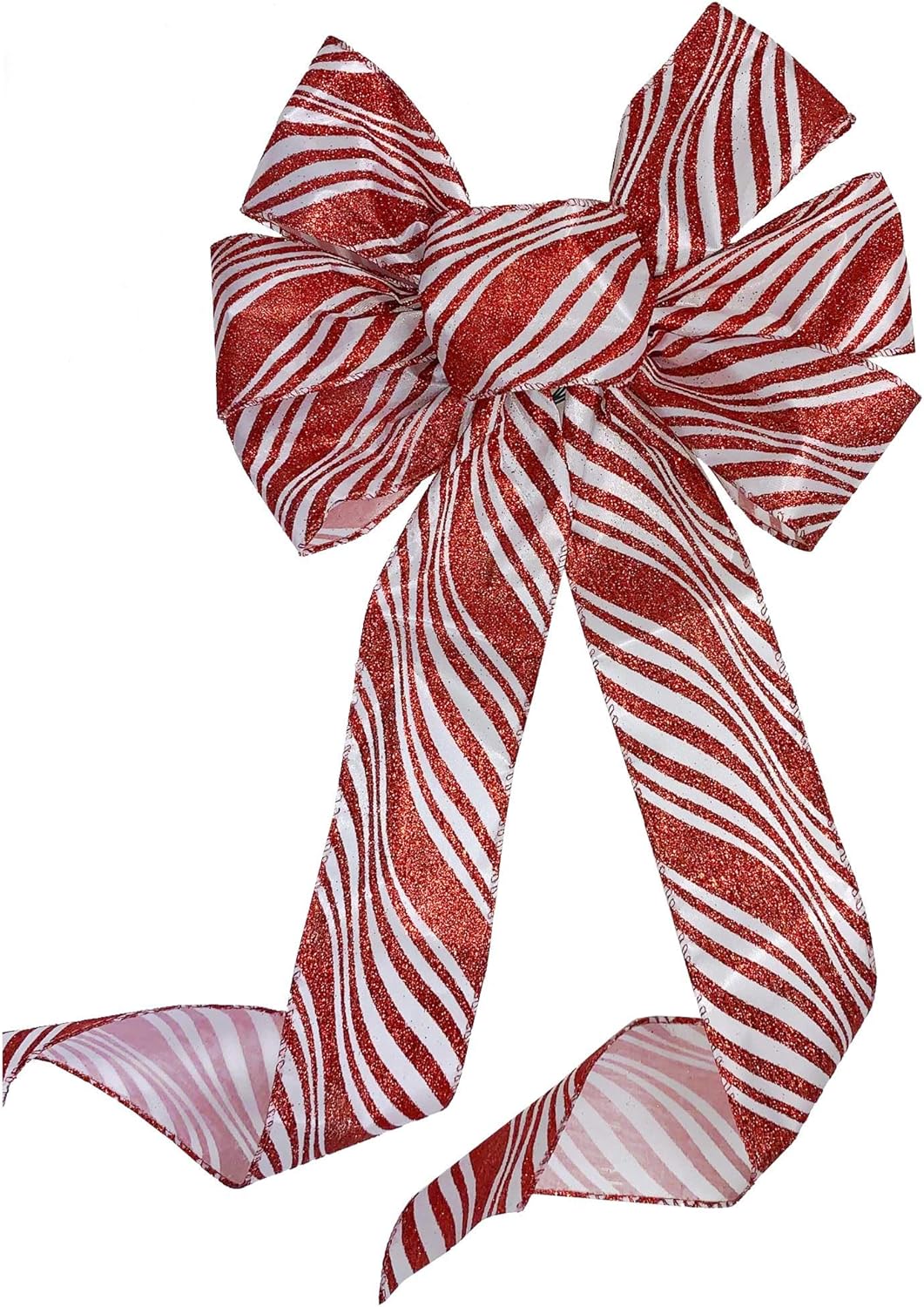 Bows & Ribbons - Candy Cane Stripes Christmas Bow - 10