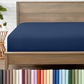 Bare Home Full Fitted Sheet - 1800 Ultra-Soft (Full, Dark Blue) | Deep Pockets 6 to 15 Inches, Premium 1800, Breathable, Hypoallergenic, Hotel Luxury, Easy Fit, Soft, All-Season