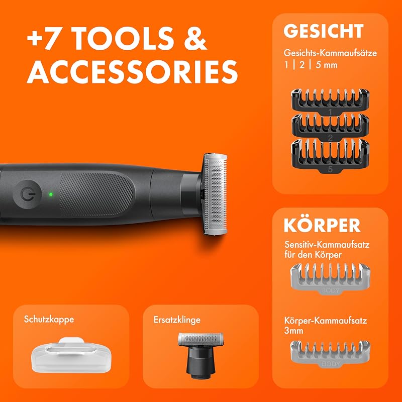 Fusion One Hybrid Rasierer Herren Elektrisch, Schwarz