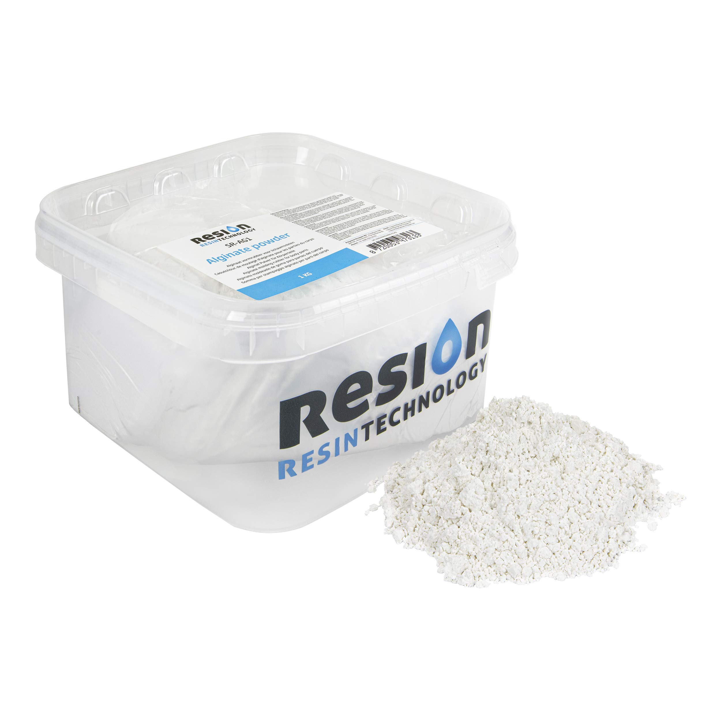 RESION Alginate powder, moulding compound, 500 g, impression powder, quick moulding compound, mould in 10 minutes, biodegradable, skin-friendly alginate moulding compound