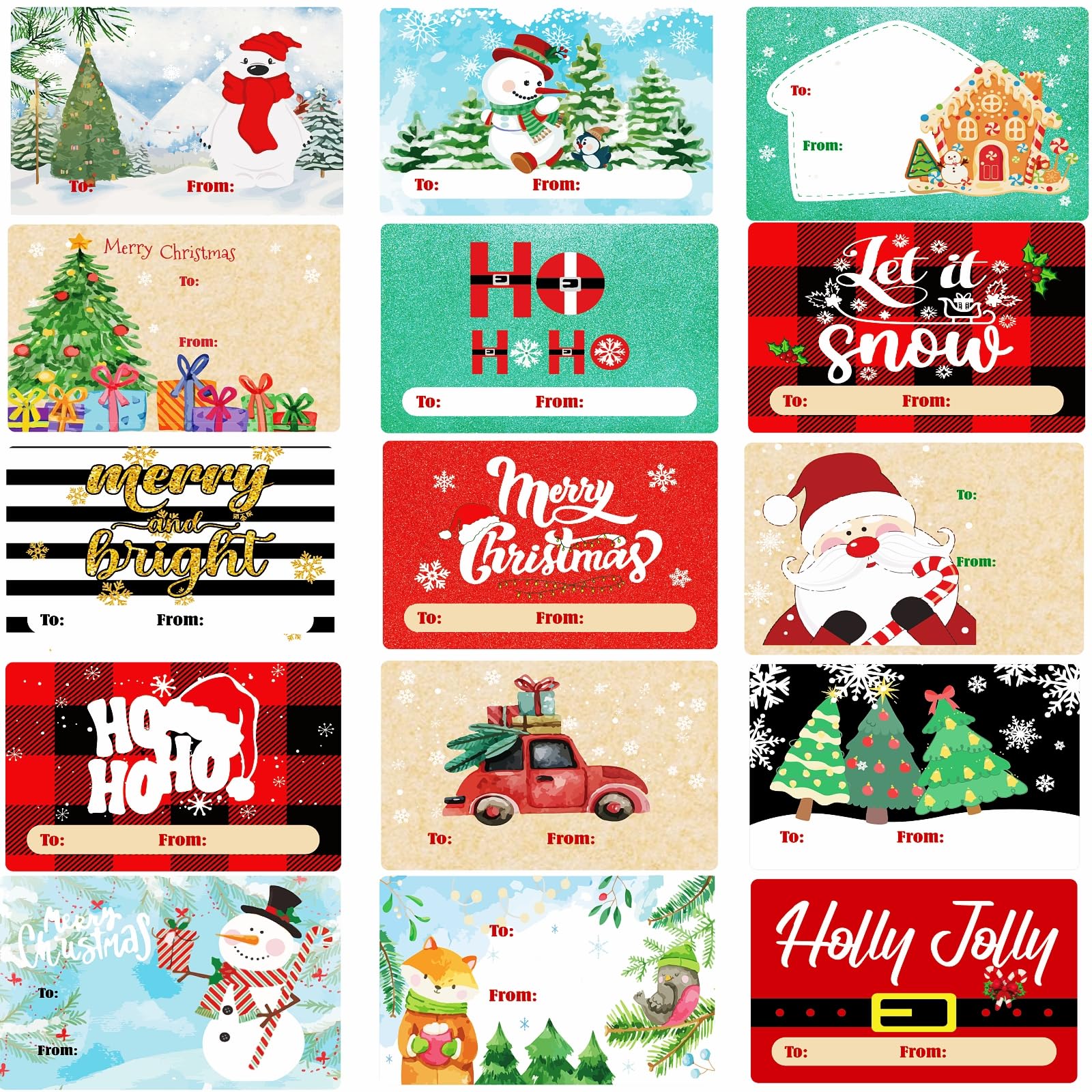 Photo 1 of 432pcs Christmas Gift Tags Stickers Christmas Gift Tags Self Adhesive Stickers, Gift Tags for Christmas Presents Christmas to from Stickers for Gifts Tag Stickers