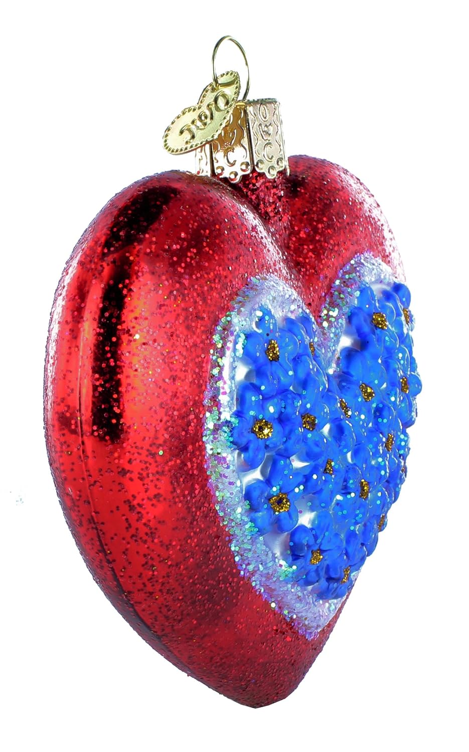 Home Decor Accents Home Garden Old World Christmas Forget Me Not Heart 3 Glass Ornament 3 Glass Ornament Millenniumpaintingfl Com