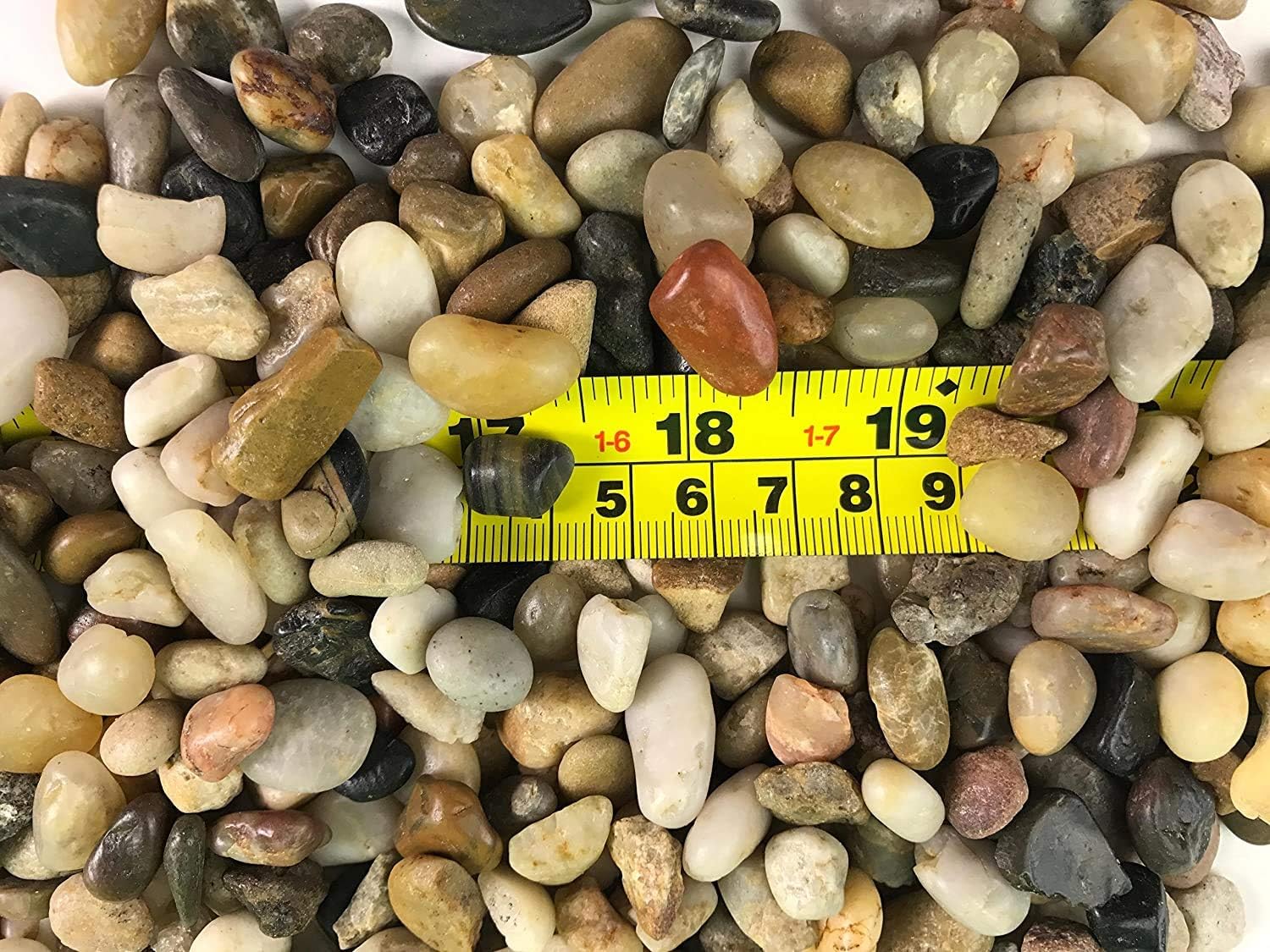 Hardscaping Materials - RG() 5 LB Polished Mixed Color Stones Small Decorative River Rock Stones