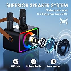 Karaoke Machine,Portable Bluetooth Speaker with 2