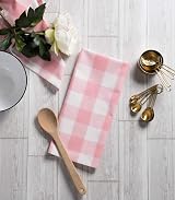 DII Buffalo Check Pink & White Dishtowel Set - 3 Piece 20x30 Classic Farmhouse view 6