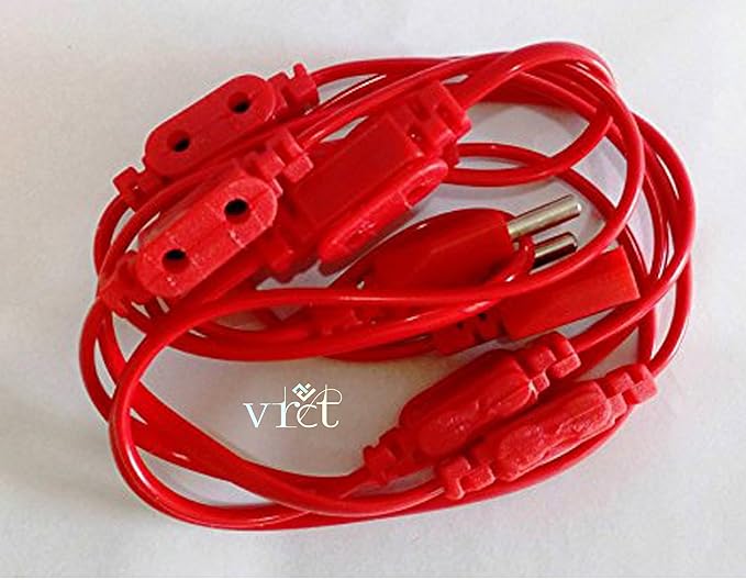 Vrct Jointer Wire for LED/Rice Lights Ladi 7+1 Female Sockets Celebrations Connector for Festival Light Diwali Decoration -Pack of 2 (Colour may Very)