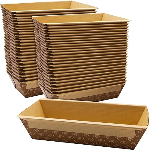 Bread Pan Cardboard Loaf Pans Chef-Grade Elegant 1Lb Paper Loaf